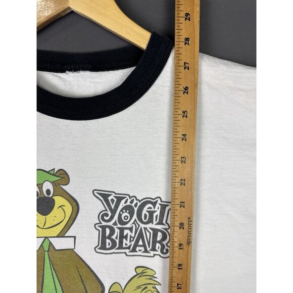 Vintage 2002 Hanna-Barbera Yogi Bear Ringer Shirt Cartoon Network TV Show Art - Picture 13 of 13